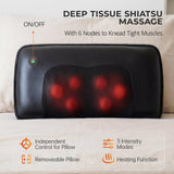 Himouta Shiatsu Full Body Massage Mat with Heat, Detachable Massager Pad, 10 Vibrating Motors, Deep Tissue Pain Relief for Back, Neck & Legs – Relaxation at Home or Office