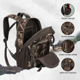 OUUTMEE Hunting Backpack, Camo Outdoor Hunting Pack for Bow or Rifle with Holder for Hunting, Camping, Hiking OUUTMEE