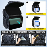 PLUSINNO Fishing Backpack with Rod Holders & Cooler, 45L Large Water-resistant Fishing Tackle Bag,Fishing Tackle Backpack Store Fishing Gear For Camping,Fishing Gifts for Men Sport Bags Black Camo