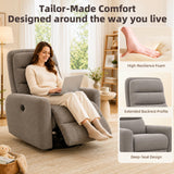 LuvnVirtue Power Recliner Chair, Wall Hugger for Living Room, RVs (Grey)