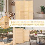 Bamboo Room Divider Folding Privacy Screens, Wall Divider for Room Separation, Portable Room Partitions and Dividers