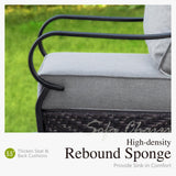 Sophia & William Metal Patio Furniture Set, 2 Pieces Outdoor Couch Sets