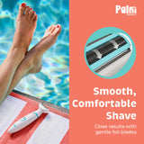 PalmPerfect Rechargeable Shaver for Women – Waterproof Electric Razor with Built-in LED Light – Includes Space-Saving Shower Wall Mount and USB Charging Cable – Safe for All Body Parts