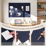 JBER Large Cork Board Alternative 72" x 48" - 24 Pack Self-Adhesive Felt Bulletin Board Tiles, Pin Board Vision Board for Walls, Office & Home Decor(Starlight Blue)