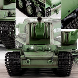 BESTYMXY RC Tanks Heng Long Russia KV-2 Heavy Tank, 1/16 2.4ghz Russian Tank Model That Shoots, Remote Control Tank Vehicles with Sound & Light for Ages 14+