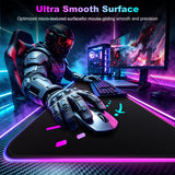 Wireless Charging RGB Gaming Mouse Pad with Foldable Phone Holder, Black
