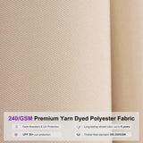 PURPLE LEAF Commercial Market Table Umbrella 13 FT Semi Auto Lift, Beige