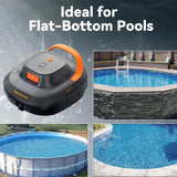 CoasTeering Cordless Robotic Pool Cleaner with Dual Brushless Motors, Up to 200-Min Runtime, Automatic Pool Vacuum for Above Ground Pools & Flat-Bottom Inground Pools up to 1219 Sq. Ft