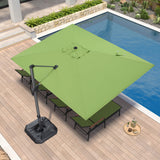 PURPLE LEAF Patio Umbrella 9' x 11.5' All-Day Shade Control Apple Green