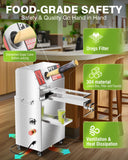 PYY Commercial Sugar Cane Juicer Machine - Electric 3-Roller Sugarcane Juice Press Stainless Steel Extractor, Sugarcane Machine with Cleaning Brush, 2 Peelers,Straws and Cups, 800W 110V 26Inch