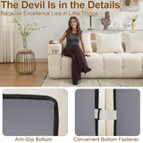119" Boneless Couch, Cloud Sectional Couch with Deep Seat, High-Density Memory Foam and Chaise