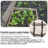POYEE 15x15ft Bird Netting, 1/2-inch Square Mesh Garden Netting