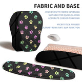 Gleamtide 2-in-1 Ergonomic Set, Wave Keyboard Wrist Rest and Massage Slope Mouse Pad Wrist Support, Rebound Memory Foam for Relieve Carpal Tunnel Syndrome and Wrist Pain (Cute Cat Claws)