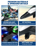 JoyRapt Drones for Kids Form RC Plane, Remote Control Airplane, Aircrafts Toys for Boys and Girls, Jet Helicopter Drones with LED Lights 360° Flip, Gifts for 6 8 10 Year Old Boys 2 Rechargeable Batteries