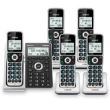 5 Handsets Cordless Home Phone with Bluetooth, Answering System, Smart Call Blocker, Caller ID Announce (Silver & Black) VTech