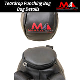 Wrecking Ball Punching Bag, Professional Boxing Teardrop Body Snatcher Bag for Training MMA Kickboxing Muay Thai, Round Shaped Heavy Bag (Unfilled) (Black, 110)