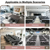 Conference Tables,Training Table with Modesty Panel,4pcs 47.2in Dark Grey