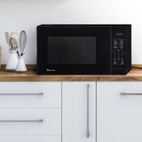 Magic Chef Compact Countertop Microwave Oven, 1000 Watts, Black, 1.1 Cu. Ft. - Digital Kitchen Appliance with One-Touch Cooking, Child Lock, Timer, Reheat, Defrost and 10 Power Levels