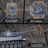 Supdex 1:18 RC Tank That Shoot BBS, 2.4G WW2 German Tiger I Remote Control Tank Model Toys, Army Toy with Smoke, Lights, Sound and Recoil,Military RC Vehicle for Adults and Kids 6+ Year Old