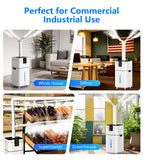 LRAZU 30L/7.93Gal Commercial Humidifier for Large Room 4200 sq ft, 3000mL/H Whole House Humidifiers with Supersized Cool Mist,Quiet Humidifiers for Bedroom, Home,Office, Plants, Warehouse