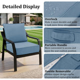 LOOFRA 6" Thick Outdoor Chair Cushions, 24" x24" Patio Furniture Cushions