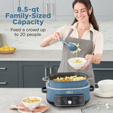 Ninja MC2001 PossibleCooker PRO Plus, 8.5-QT Multicooker, 9 Functions, Slow Cook, Sear, Sauté, Proof, Pasta/Rice, Replace 16 Kitchen Tools, Oven-Safe Ceramic Pot, 1400-Watt, Blue (2026 Release)