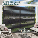 Privacy Screen Set of 2, Freestanding Privacy Panel with Stand, 72" H×47" W HDPE Decorative Privacy Panels
