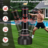Freestanding Punching Bags for Adults Teens, 70" Freestanding Punching Bag with Stand,Suitable for Kickboxing Martial Arts MMA Dummy Karate Home Gym Training(not Included Pump and Gloves)