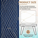 SATINIOR 6 Pcs Fish Net Party Decorations Fishing Net Table Runner 12x72'' Decorative Nautical Cotton Fishnet for Pirate Mermaid Hawaiian Ocean Beach Under the Sea Themed Party Decor (Natural)