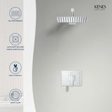 Shower Head, Shower Trim Systems Wall Mount, KE-6024B-5 (Shower Valve Included) KENES