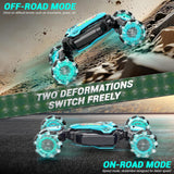 Gesture Sensing Rc Stunt Car,Remote Control Transform Car 2.4ghz 4WD 360° Rotating Drift RC Cars with Lights & Music,Kids Toys for Boys 6-8,Ideas Gifts for Kids Age 5 7 9 10 11 12 Years Old
