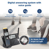 41 Super Long Range 4-Handset DECT 6.0 Cordless Phone for Home with Answering Machine, 2300 ft Range VTech