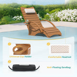 Homenjoy Pool Lounge Chairs Set of 2 with Armrest & Cupholder, 8-10 Shallow