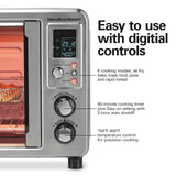Hamilton Beach Sure Crisp 6-in-1 XL Digital Air Fryer Toaster Oven Combo, With Easy-Access French Doors, Bake, Broil, Toast, Pizza & Reheat Functions, 0.9 cu. ft. Capacity, Stainless Steel (31191)