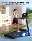 MERACH T12 Foldable Treadmill for Home 300 LBS Capacity Wide Running Belt