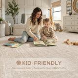 Nakagishi Neutral 12x15 Area Rugs for Living Room Washable, Beige