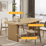 Tribesigns 5ft Conference Table, Modern Rectangular Meeting Seminar Table with Double Pedestal