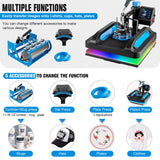 Topdeep Pro Heat Press 15x15 Inch, 5 in 1 Heat Press Machine with 30 OZ Tumbler Press
