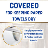 San Jamar Countertop Paper Towel Dispenser Holds Multifold, C-Fold, Or Singlefold Towels for Bathroom, Restaurants, Cafes, Fast Food, Plastic, 9 X 12.25 X 6 Inches, Silver