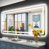 72x32 LED Bathroom Mirror, Backlit & Front Lit Lighted Mirror
