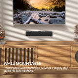 LARKSOUND 2.1 CH Sound Bar with Built-in Subwoofer, Small Soundbar for TV, PC, Gaming, Mini TV Speaker with Bluetooth/HDMI ARC/Optical/AUX/USB Connections