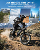 OUXI V8 Electric Bike for Adults, 20" Electric Dirt Bike with NFC Unlock