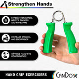 CanDo Hand Grip Exerciser Pair, 24 lb, Blue-Heavy CanDo