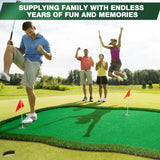 Golf Putting Green,5x10ft Thickening Professional Large Golf Putting Mat with Realistic Turf and Metal Putter Wekin