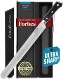 Cutluxe Brisket Knife – 12" Carving & Slicing Knife for Meat & BBQ – Razor Sharp German Steel, Sheath Included, Ergonomic Full Tang Handle