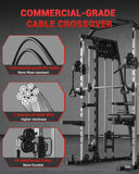 GarveeLife Smith Machine Home Gym All in One, 2200LBS Squat Rack Power Cage