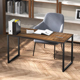 SHW Mission 55-Inch Home Office Computer Desk, Walnut