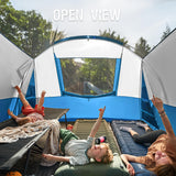 PORTAL 8 Person Family Camping Tent with Screen Porch, Weather Resistant Tunnel Tent with Rainfly, Large Family Tents for Outdoor Camping, Party