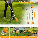 Electric Weed Wacker Cordless Weed Eater Battery Powered 21V, 4-in-1 Brush Cutter/String Trimmer/Grass Trimmer/Lawn Mower