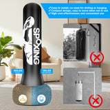 Vobab Standing Punching Bag for Adult Teens 70", Heavy Punching Bag with Boxing Gloves and Electric Air Pump for Beginners Training MMA Muay Thai Fitness Kickboxing Home Gym Vobab